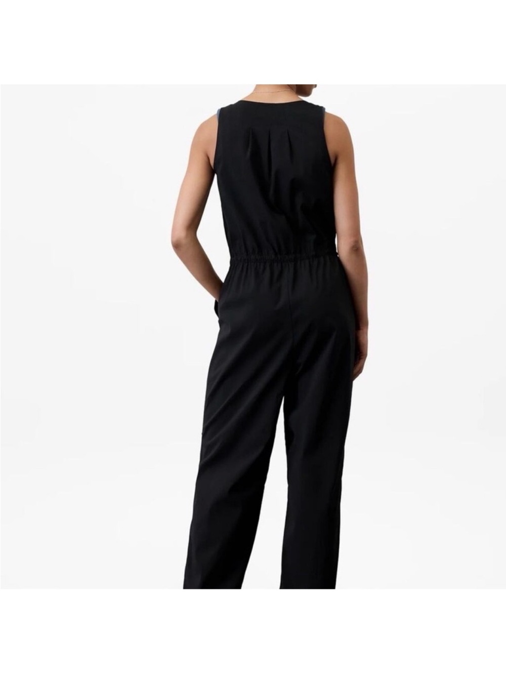 Athleta flex Black Jumpsuit small tall . Athletic material Will keep u dry. - Picture 3 of 11